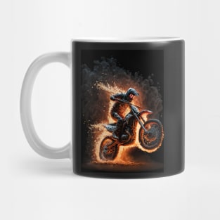 Dirt Bike With Flames Mug